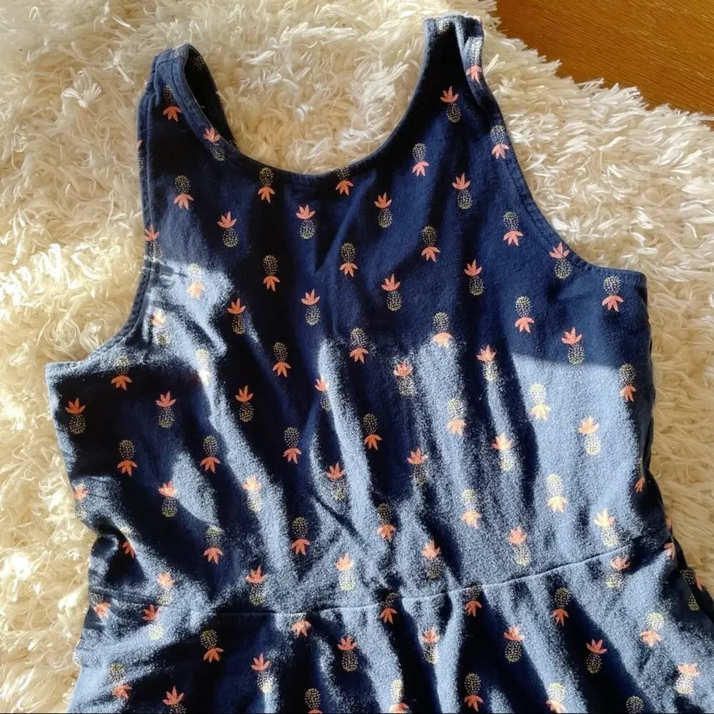Old Navy pineapple summer casual dress kids girls size medium M